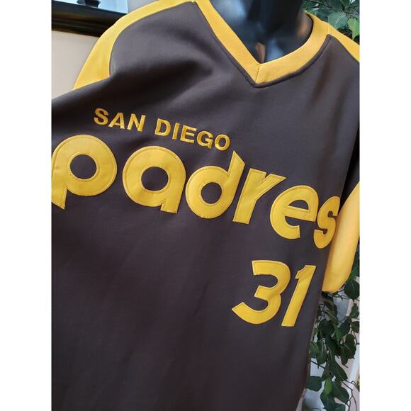 Dave Winfield Baseball Jersey Men Size 3X San Diego Padres Short Sleeve V-Neck - Picture 4 of 11